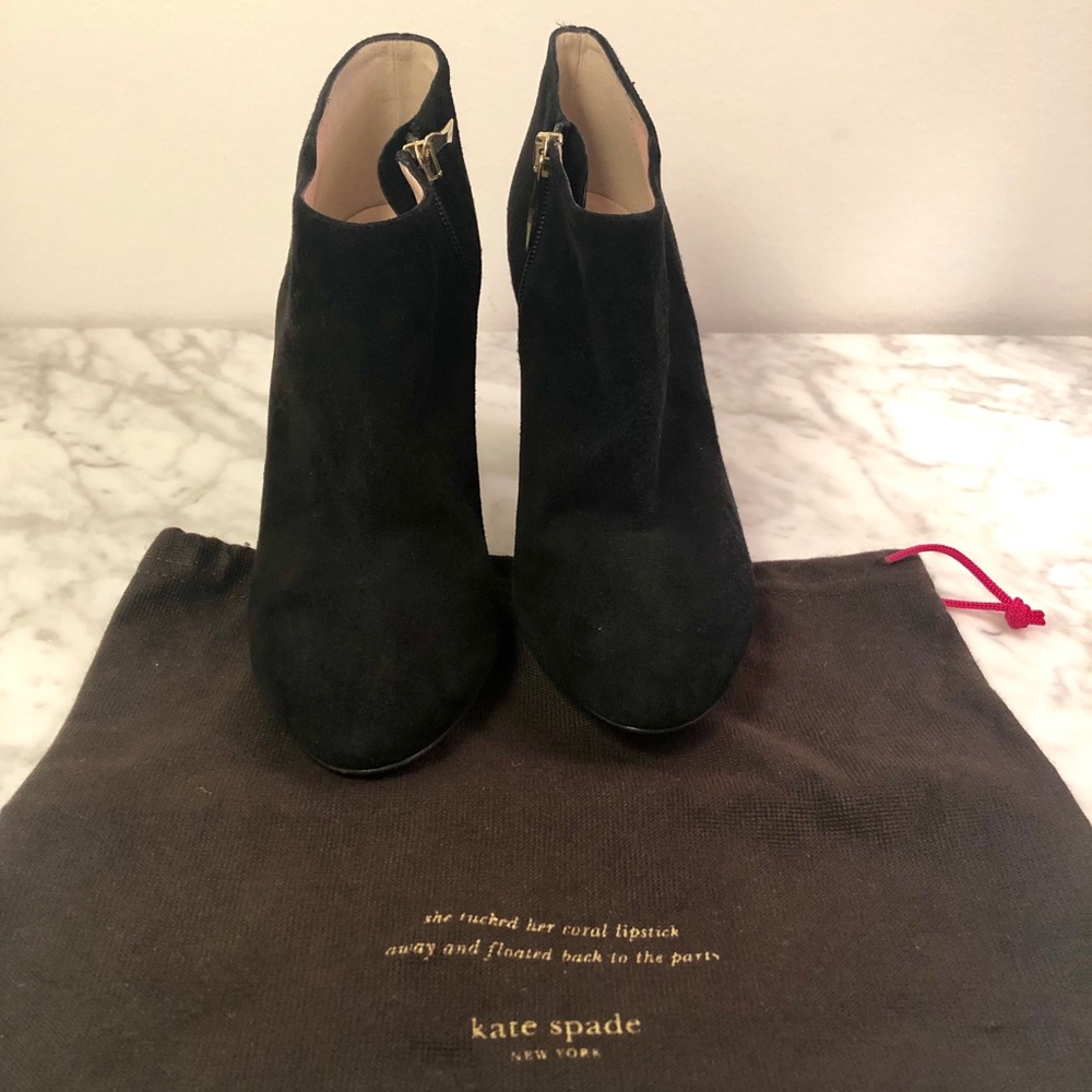Size 8 Black Suede Kate Spade Booties
